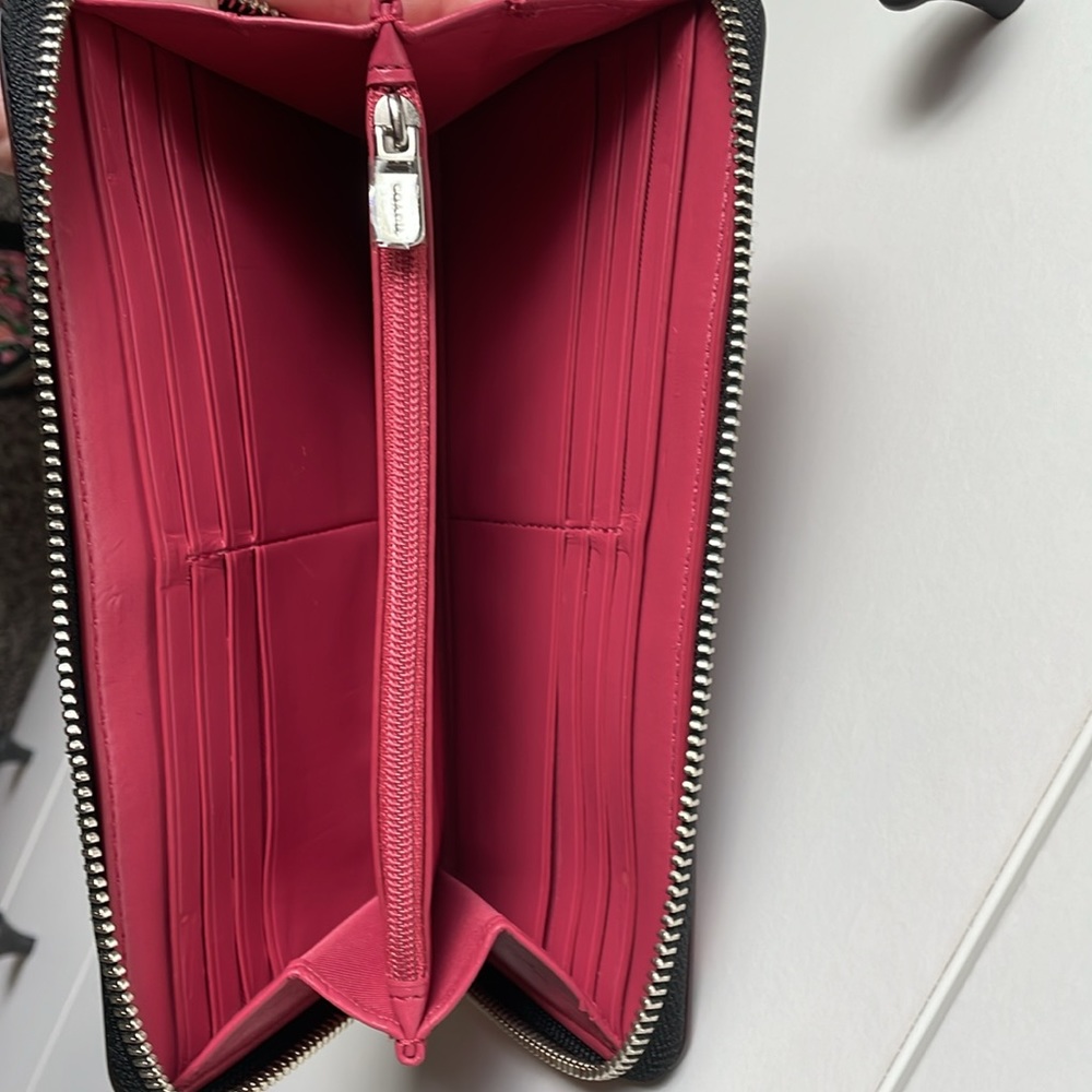 Coach Sierra Posey Cluster Floral Satchel, Wallet & Pink Wide Scallop Edge Strap - Picture 16 of 17